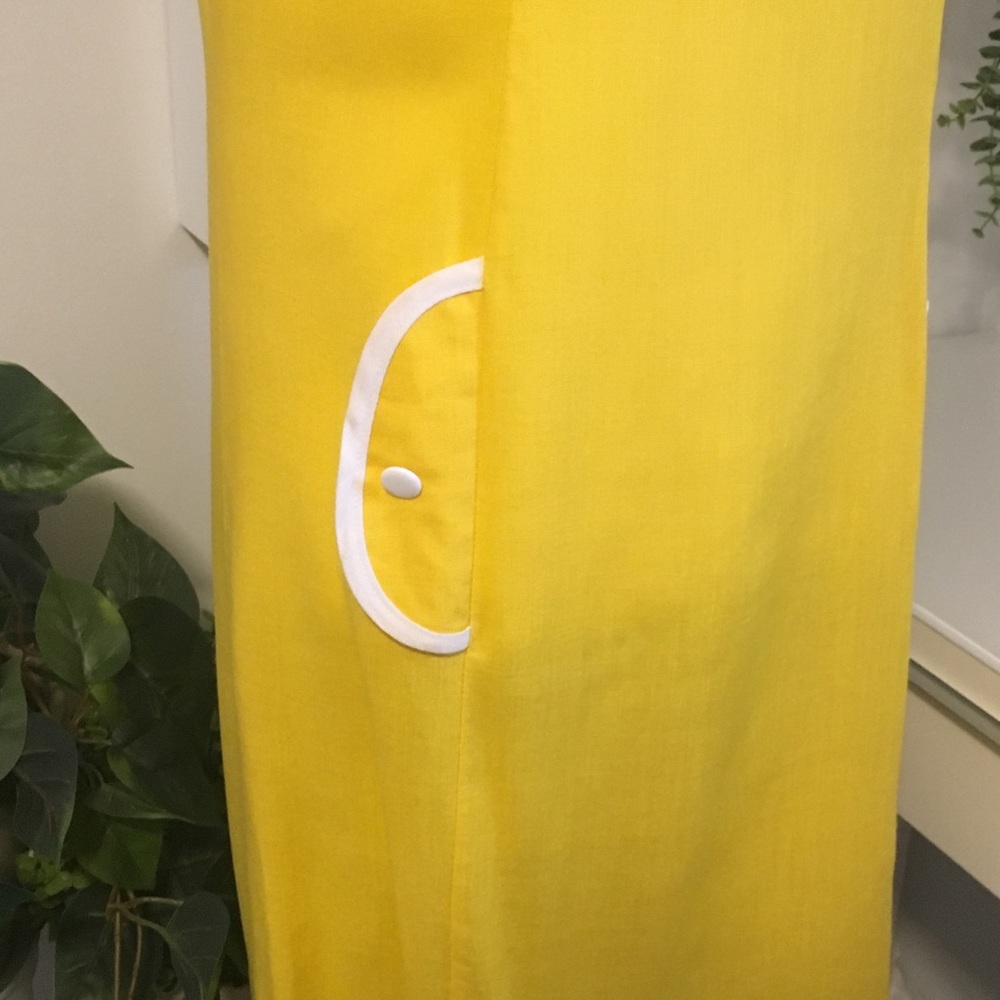 Vintage 60s Sunny Yellow Mod Dress - Picture 3 of 5